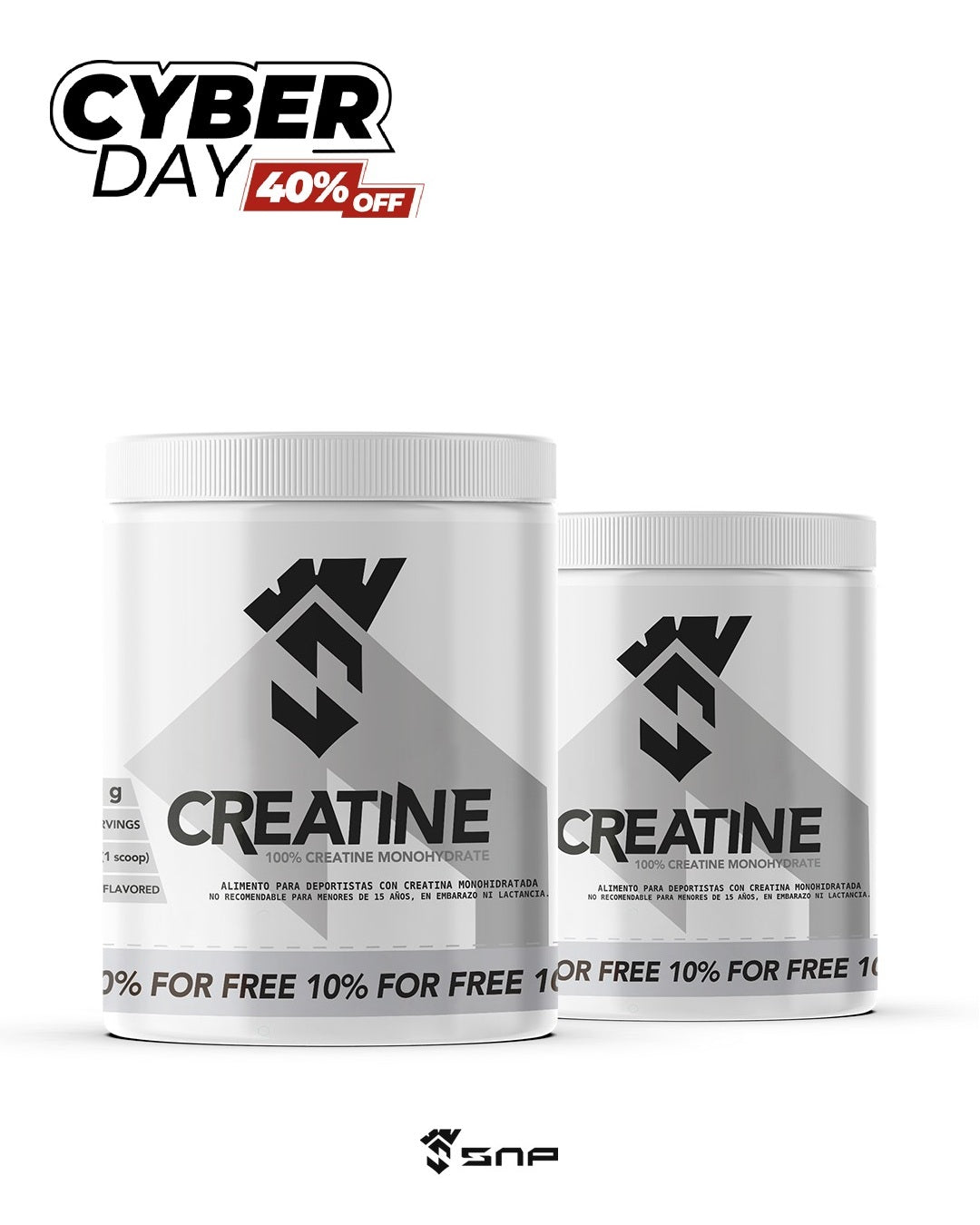 PACK 2X CREATINE MONOHYDRATE 330GR