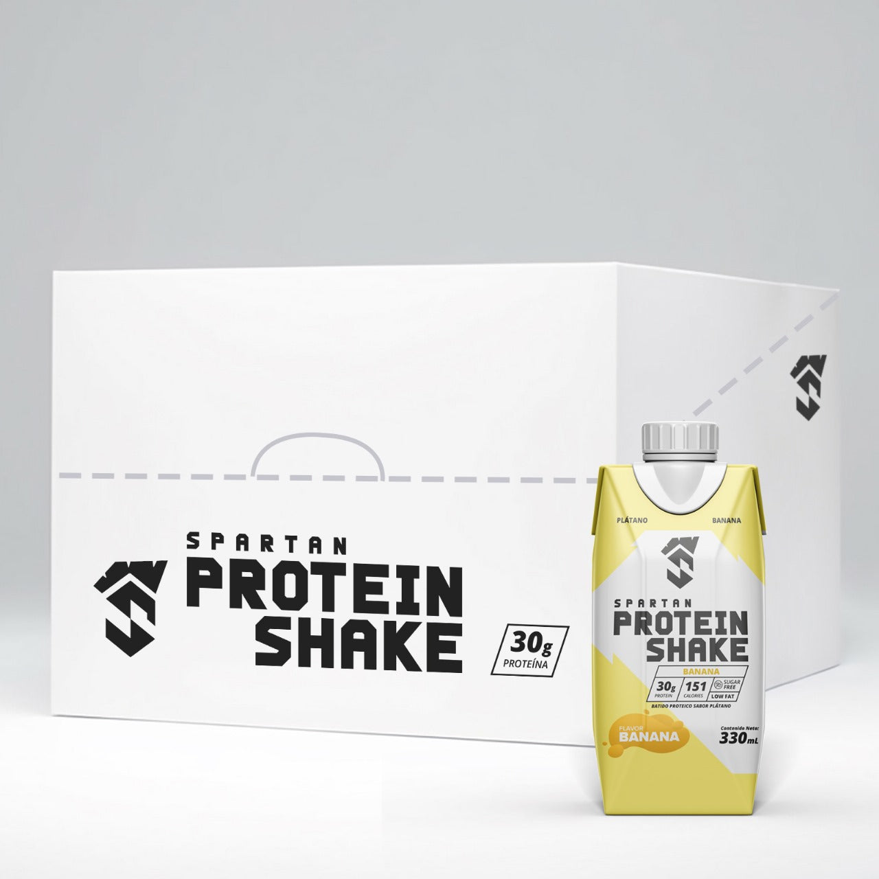 Bebida Proteína Shake SNP Banana – Pack 18 Unidades 330ml