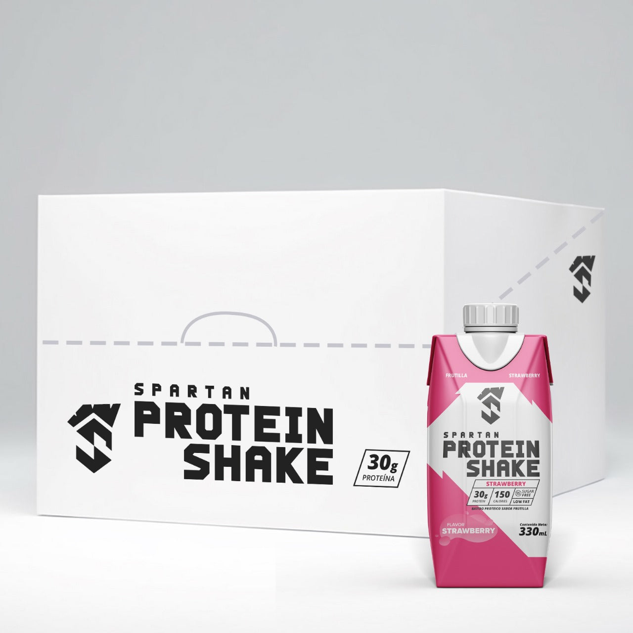 Bebida Proteína Shake SNP Frutilla – Pack 18 Unidades 330ml