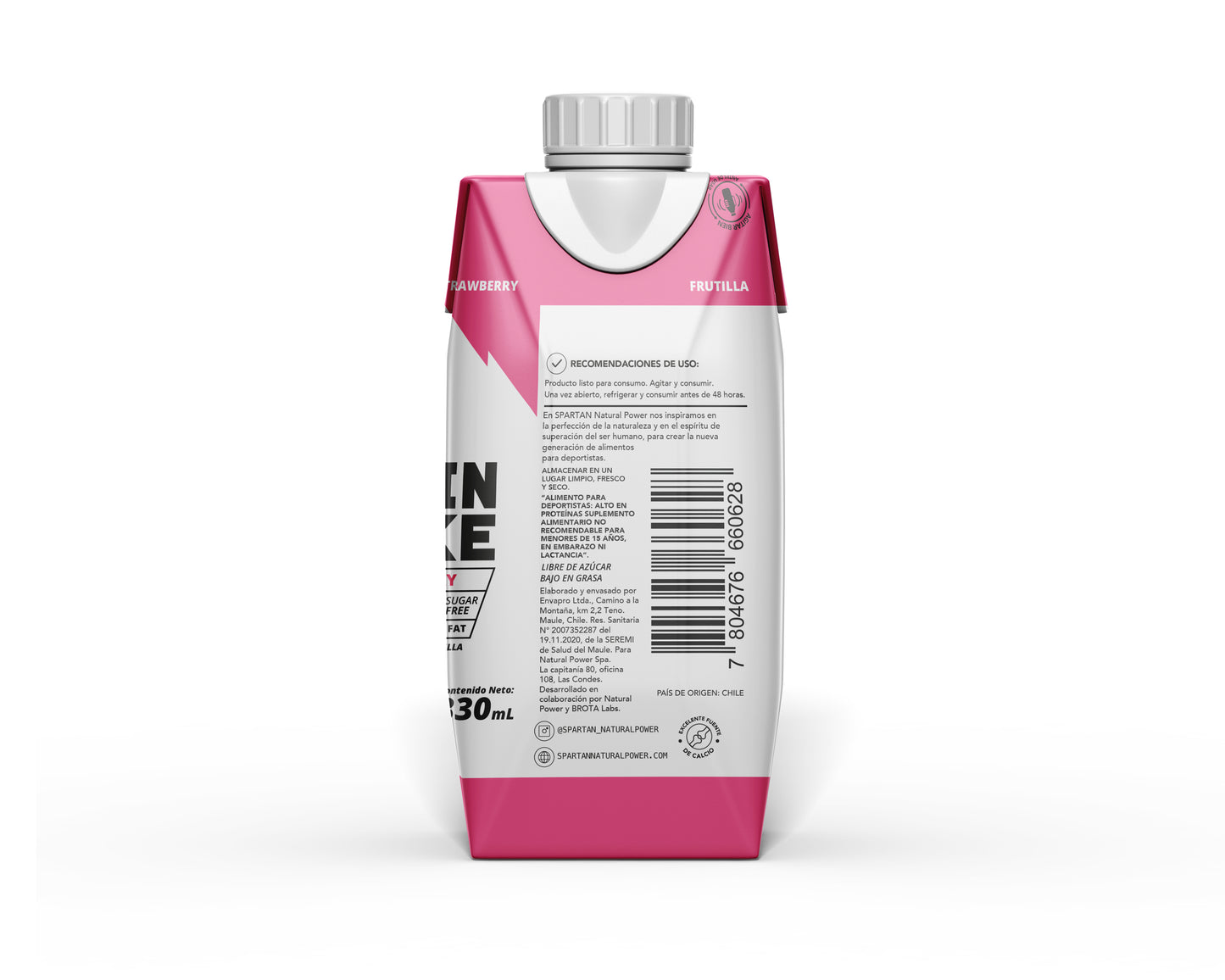 Bebida Proteína Shake SNP Frutilla – Pack 18 Unidades 330ml