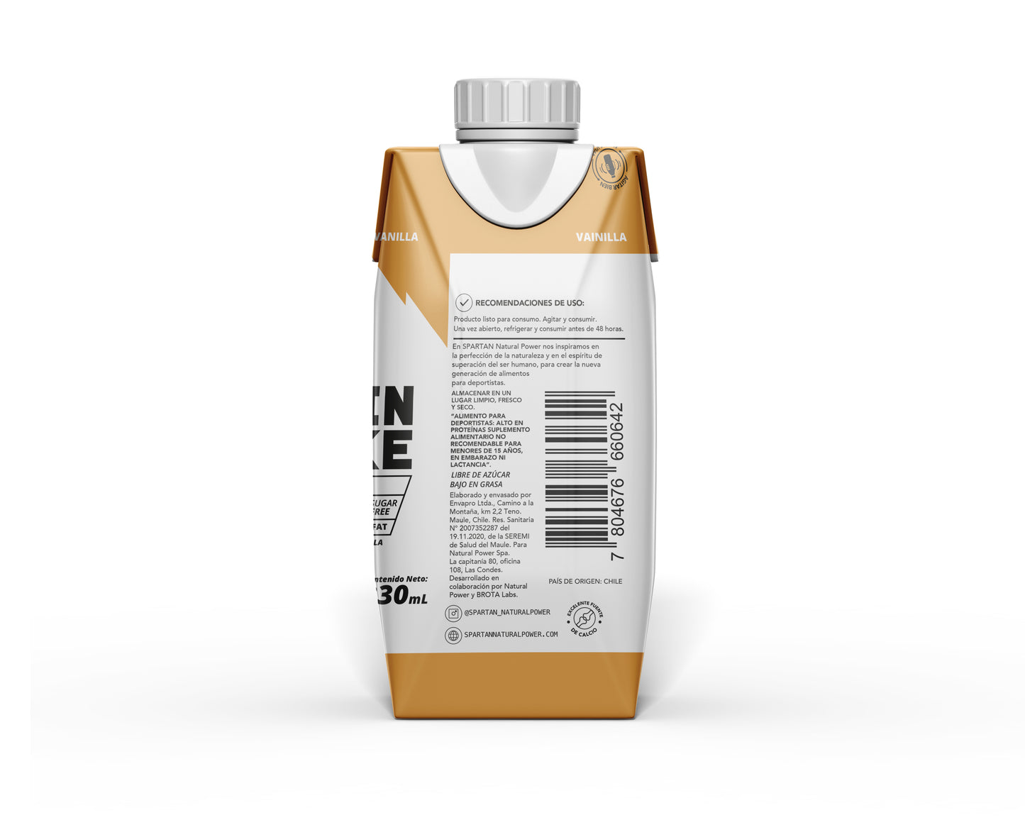 Bebida Proteína Shake SNP Vainilla – Pack 18 Unidades 330ml